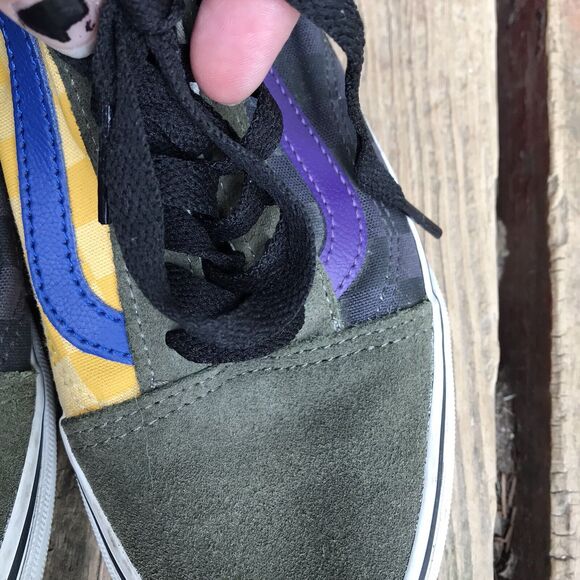 Vans Off The Wall Otw Rally Multi Suede Checker Skate Shoes M 5 W 6.5 Punk Emo - Picture 6 of 9